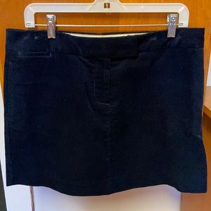 J. Crew navy Corduroy Mini Skirt with Front Waist Detail